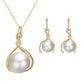 Korean Fashion Temperament Jewelry Pearl Earring Set