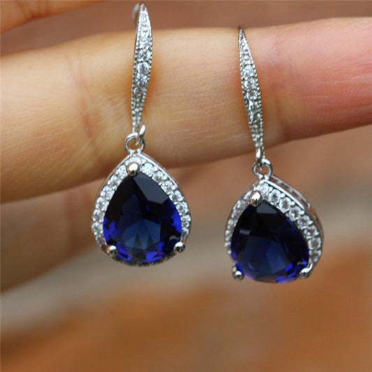 Exquisite Full Diamond Drop Zircon Earrings Women