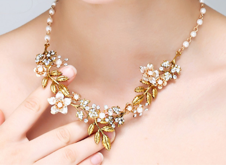 Or Z911 Korean jewelry set, wedding accessories, bridal jewelry, three sets of necklace, earrings, crown