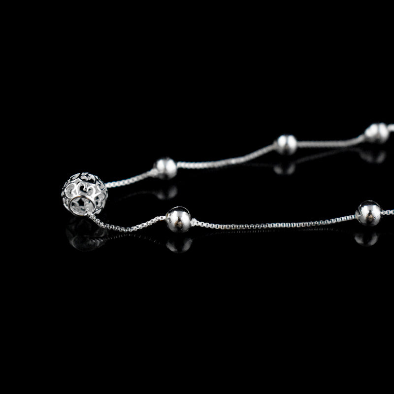 Female temperament silver anklet