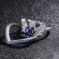 Explosion models Europe and the United States crown swan gemstone couple ring set ring