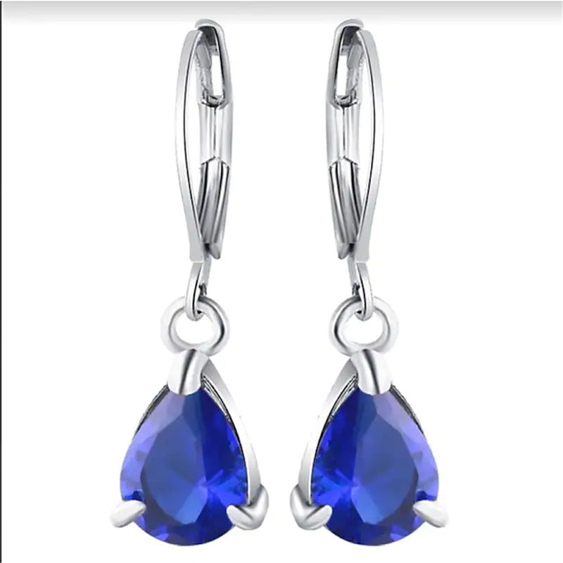 New Zircon Jewelry Waterdrop Cutout Earrings