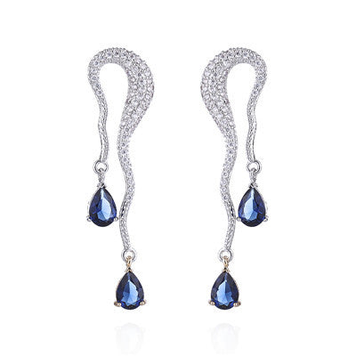 Personality Zircon Earrings Irregular Jewelry