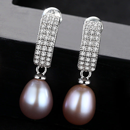 Pag&Mag S925 Silver Freshwater Pearl Stud Earrings Fashion Retro Stud Earrings Women'S Gifts