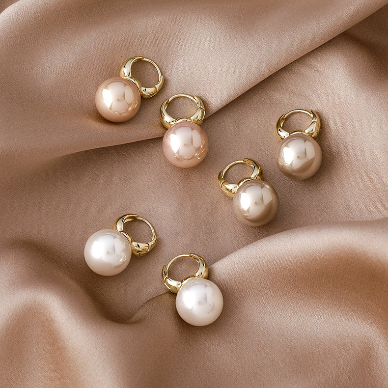 French Pearl Stud Earrings