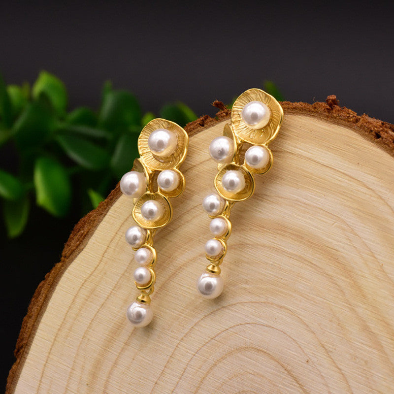 Handmade Natural Pearl Shell Earrings