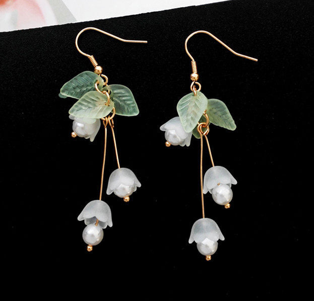 Lily Of The Valley Flower Female Earrings