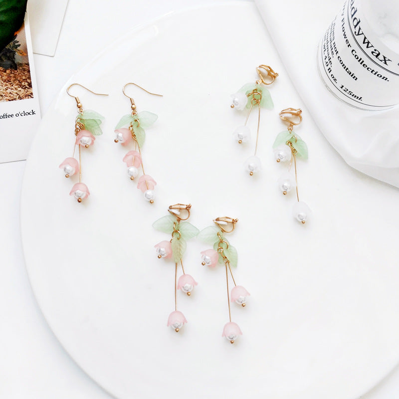 Lily Of The Valley Flower Female Earrings