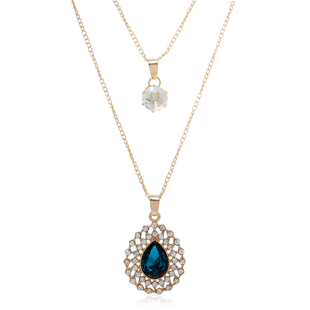 Fashionable Diamond - Encrusted Necklace And Earrings Set