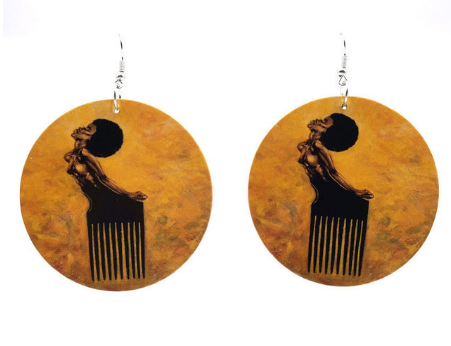 Wood Earrings Print Earrings Earrings