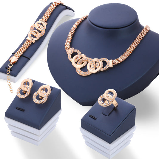 Necklace Earrings Bracelet Ring Set