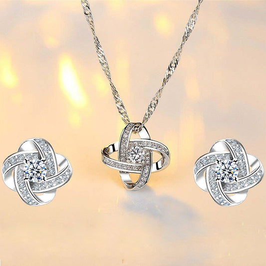 Eternal Star Necklace Earrings Jewelry Set