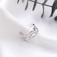Three-layer wave opening micro-inlaid zircon ring in the index finger decorative ring accessories Korean ring ring female