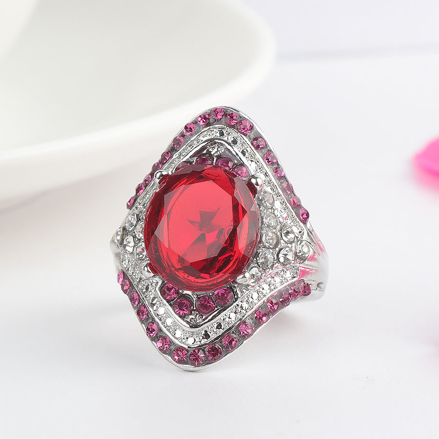 Ring with natural rubies
