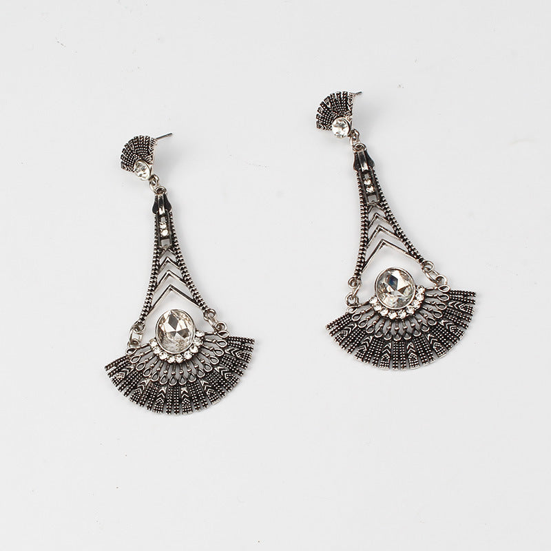 Fashion Retro Bohemian Ethnic Style Carved Hollow Earrings