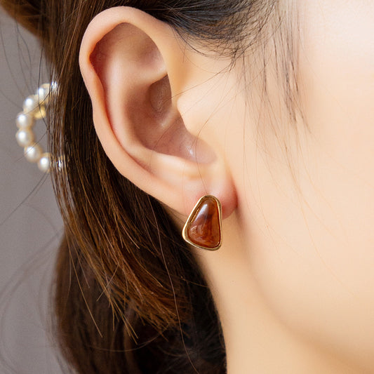 Fashion Water Drop Asymmetric Earrings Women