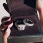 Moonso Trendy Luxury 925 Sterling Silver Wedding Ring Set B