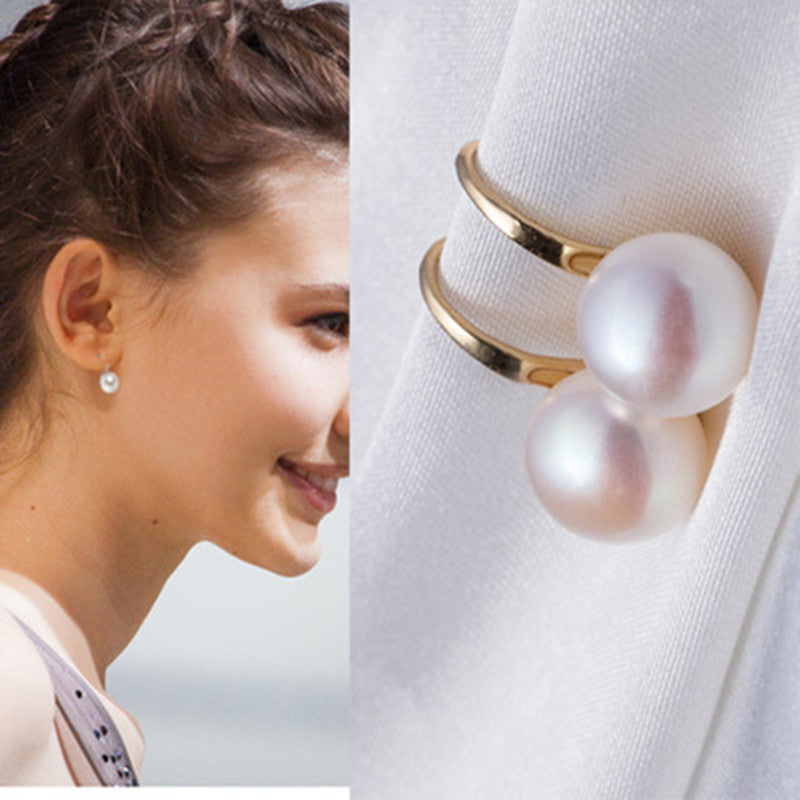 Micro-set pearl earrings