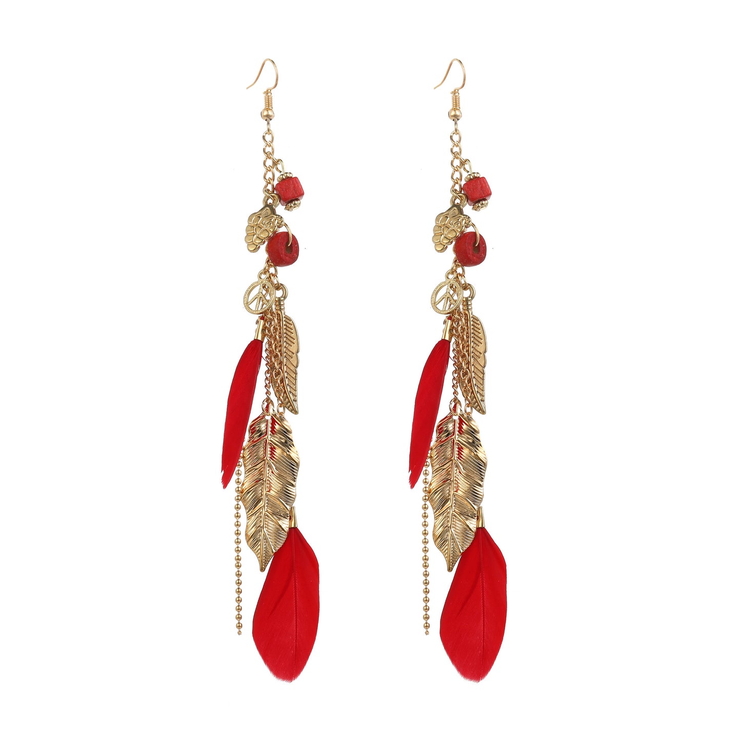 Ethnic style leaf earring jewelry