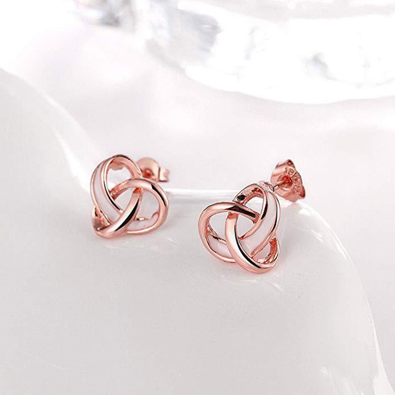 Creative Knotted Love Heart-shaped Earrings