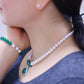 Women's Fashion Agate Pearl Earrings Necklace Set
