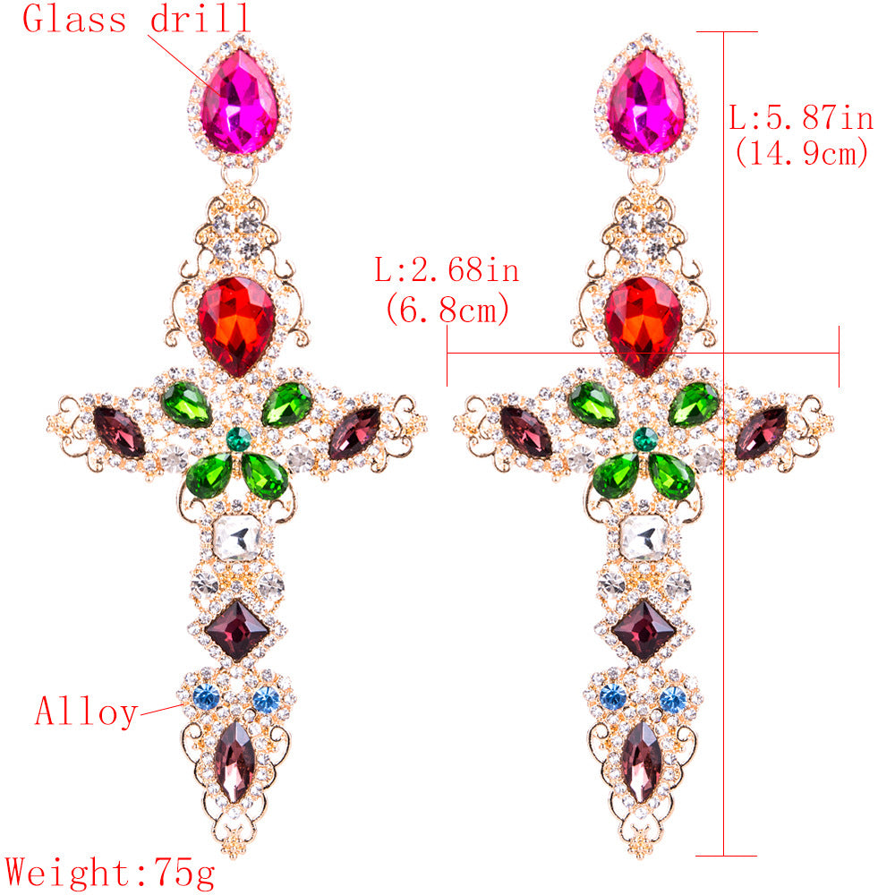 Cross mixed earrings