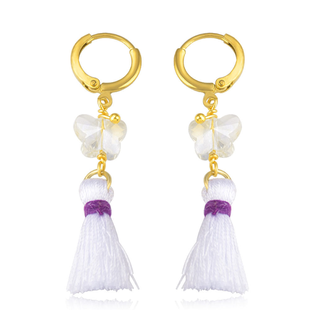 Ear Jewelry European And American New Hit Color Tassel Earrings Earrings