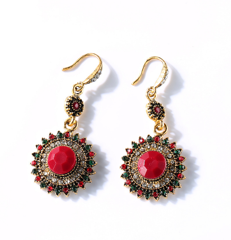 Traditional Ruby Earring