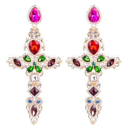 Cross mixed earrings