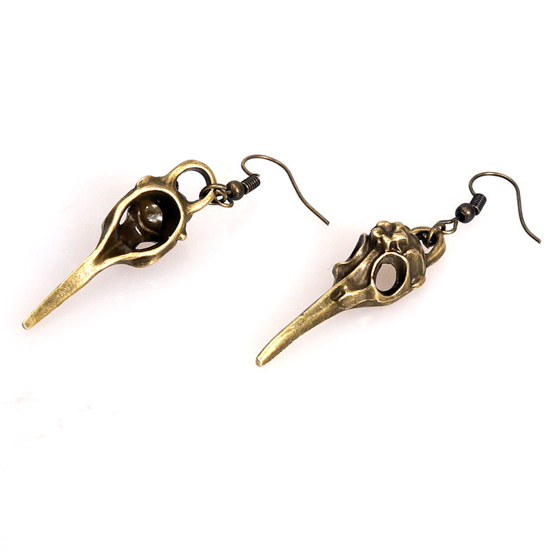 Cross-border New Jewelry Beak Bird Head Earrings Crow Head Earrings