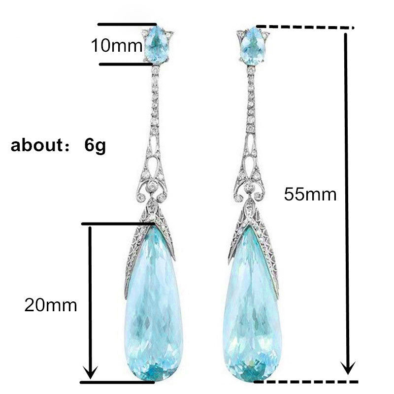 Simple atmospheric water drop earrings earrings