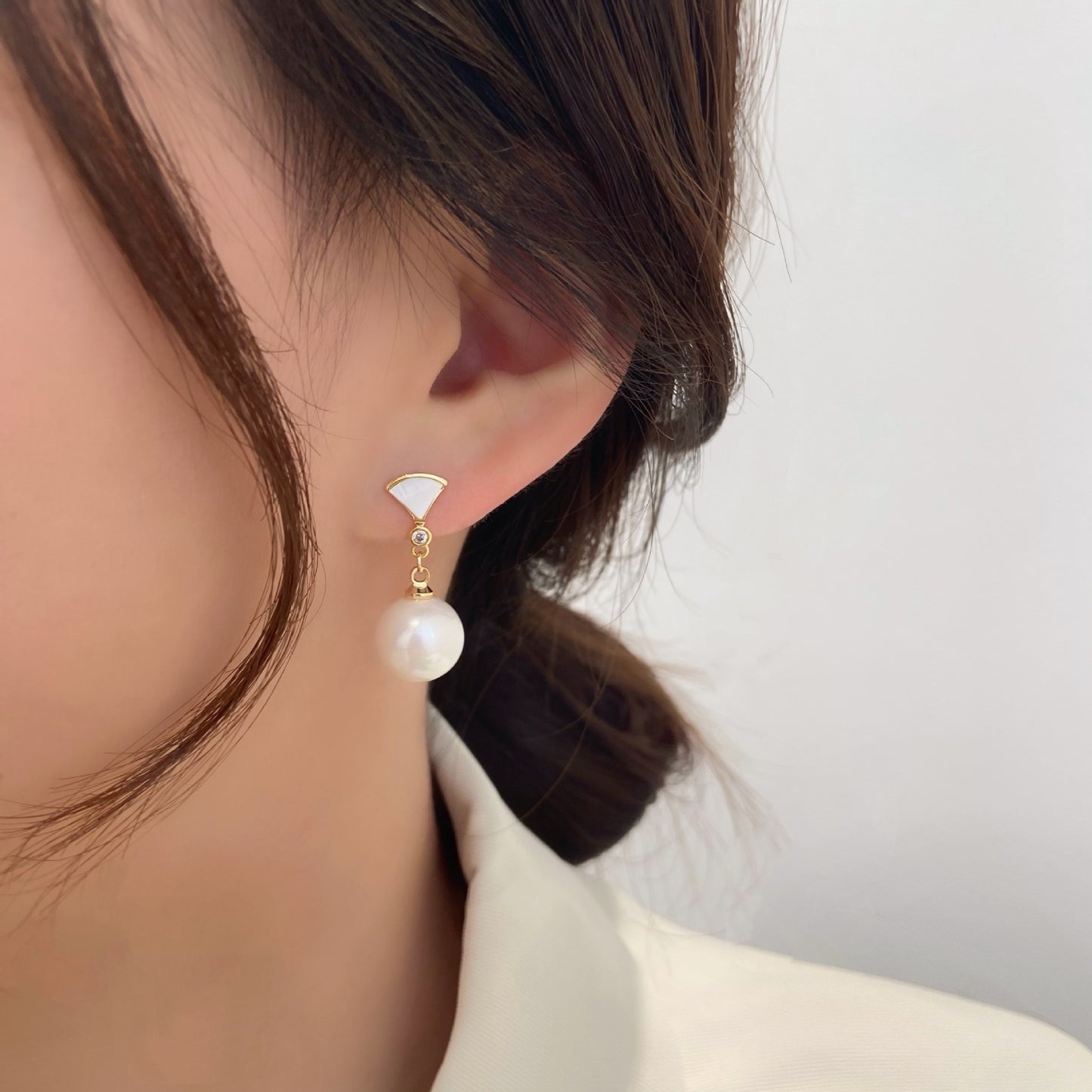 Pearl Earrings Female Summer Light Luxury Niche Design Earrings