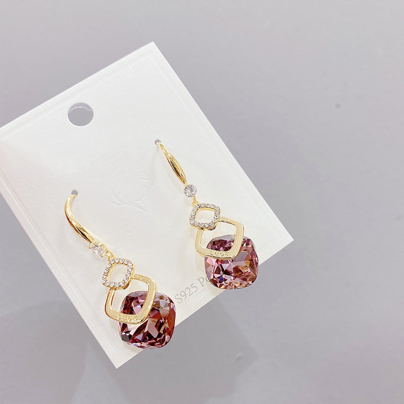 Zircon Earrings Online Celebrity Live Broadcast Of The Same Earrings Jewelry