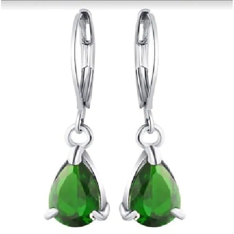 New Zircon Jewelry Waterdrop Cutout Earrings