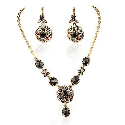 Vintage necklace earrings jewelry set