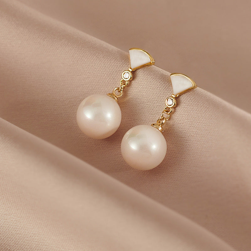 Pearl Earrings Female Summer Light Luxury Niche Design Earrings