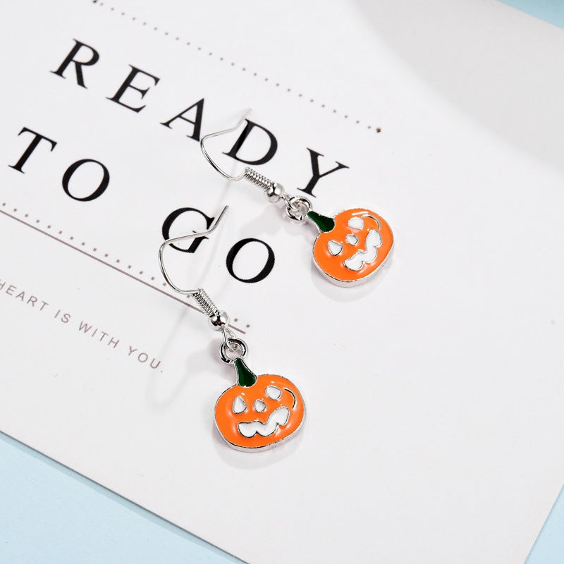 Punk Jewelry Halloween Little Pumpkin Earrings