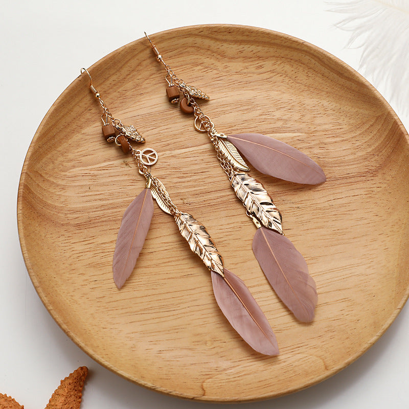 Ethnic style leaf earring jewelry