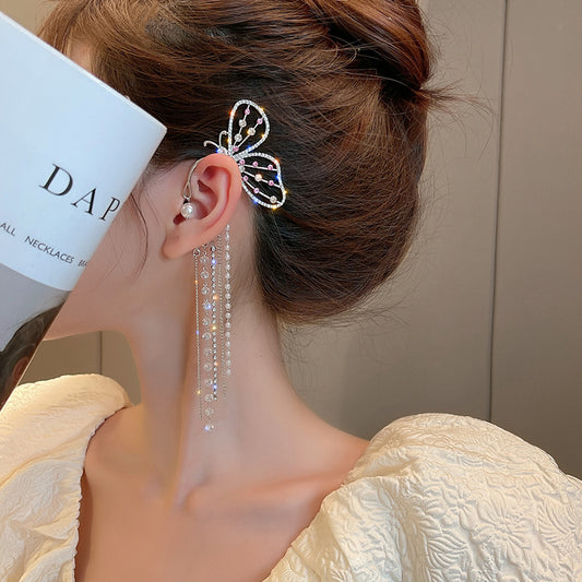 Pearl Butterfly Fairy Air Earrings Without Pierced Ears 2021 New