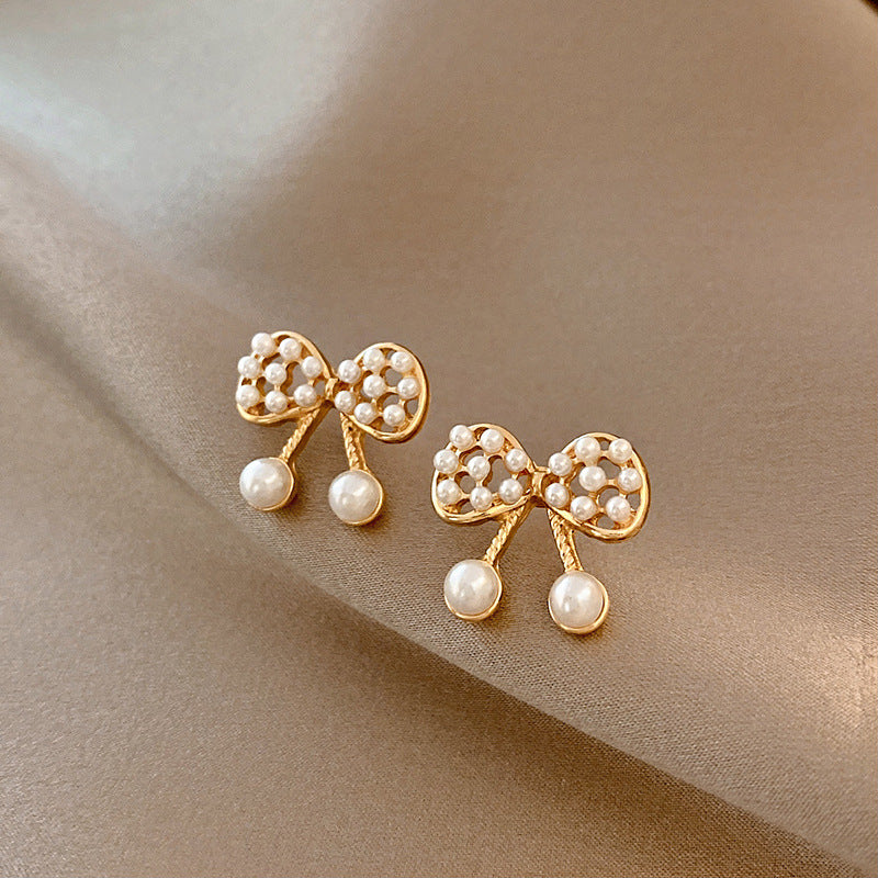 S925 Silver Needle Design Sense French Pearl Earrings Women