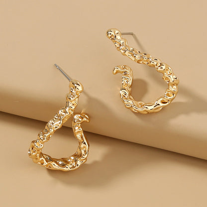 European and American new products hot-selling personality abstract metal U-shaped abstract wind jewelry earrings irregular earrings female trend