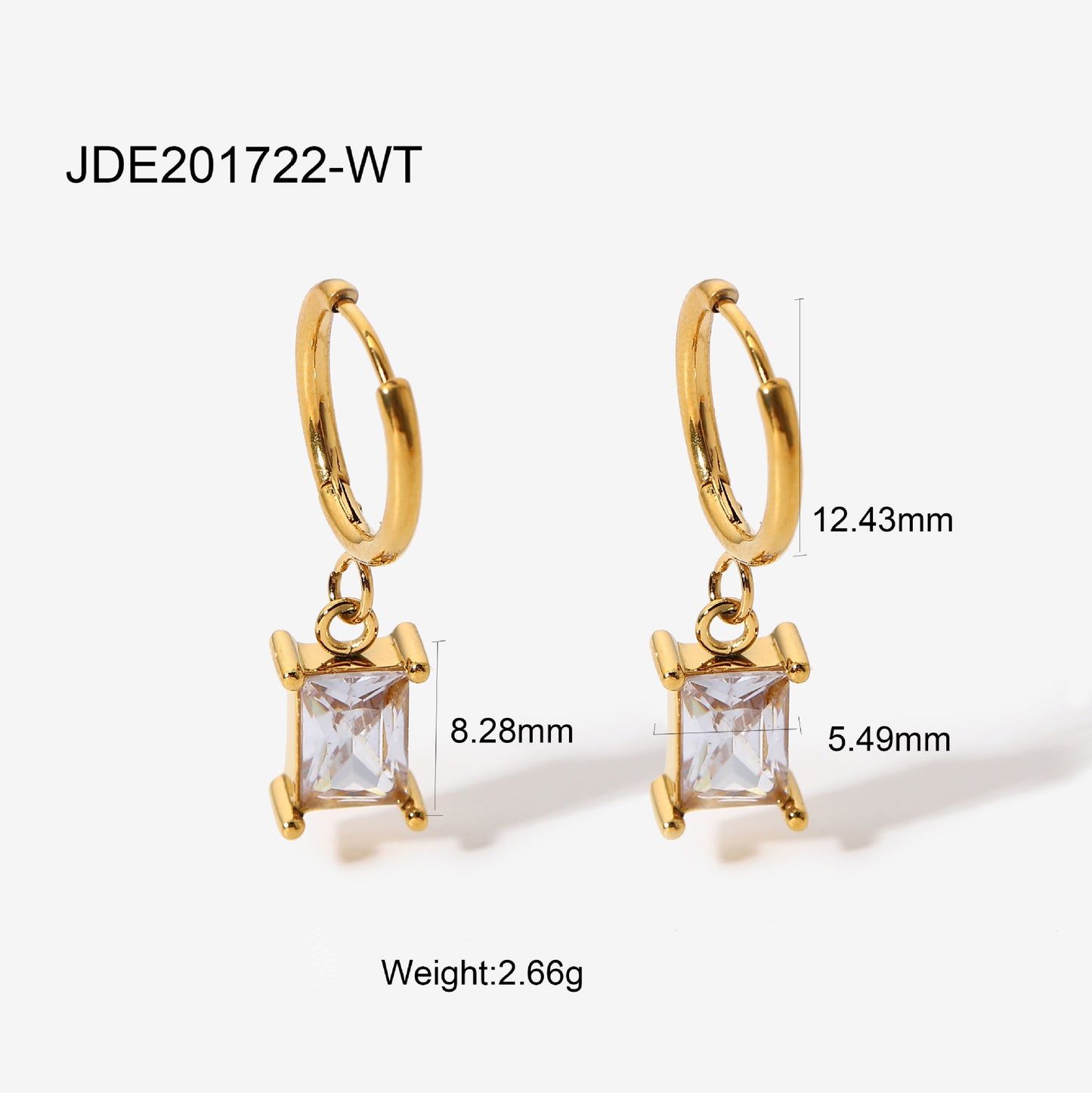 Simple Creative Earrings Couple Jewelry Zircon