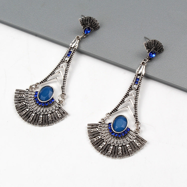 Fashion Retro Bohemian Ethnic Style Carved Hollow Earrings