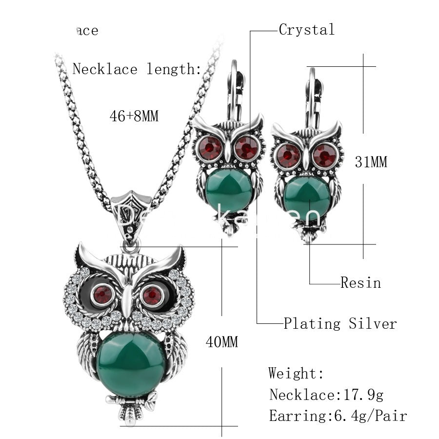 Creative Owl Jewellery Sets Necklaces Earrings Women Necklace