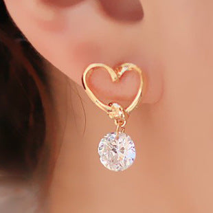 Korean Fashion Temperament Jewelry Love Earrings Earrings