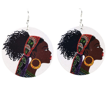 Wood Earrings Print Earrings Earrings