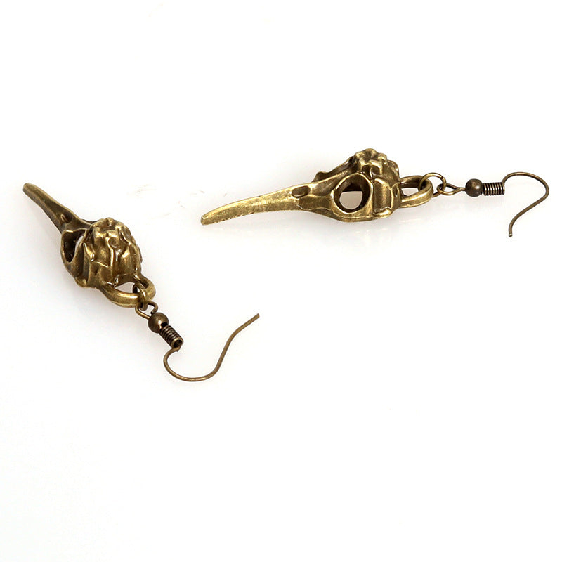 Cross-border New Jewelry Beak Bird Head Earrings Crow Head Earrings