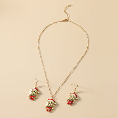 New Christmas Earrings And Necklace Set