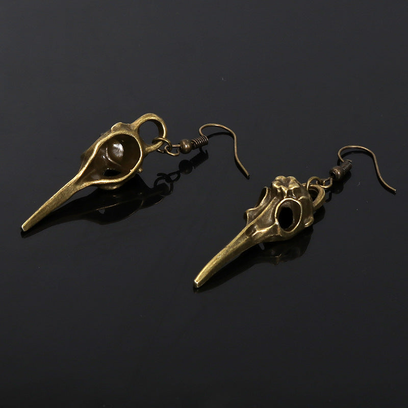 Cross-border New Jewelry Beak Bird Head Earrings Crow Head Earrings