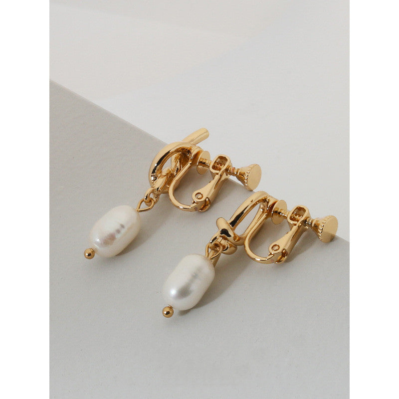 Freshwater Pearl Ear Clip Without Pierced Earrings